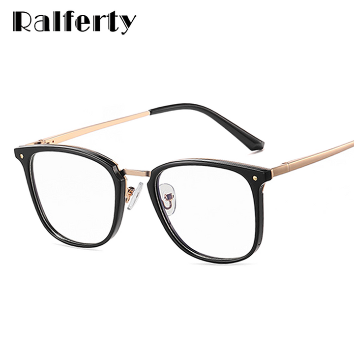 Ralferty Women's Full Rim Square Acetate Alloy Eyeglasses F95959 Full Rim Ralferty