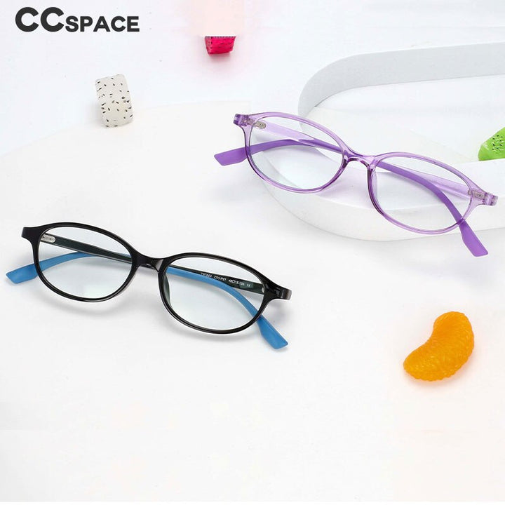 CCspace Unisex Youth Size Full Rim Oval Tr 90 Titanium Frame Eyeglasses 54466 Full Rim CCspace