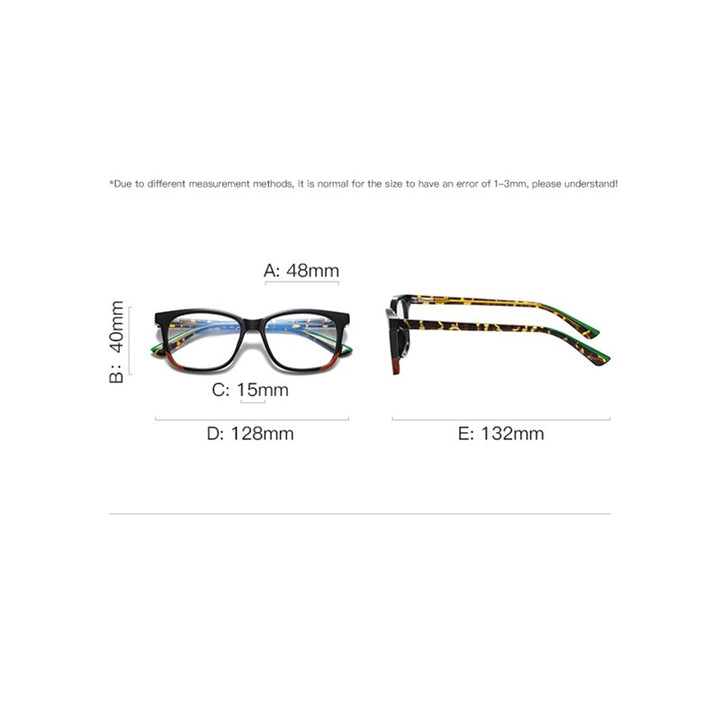 Zirosat Children's Unisex Full Rim Square Tr 90 + Cp Eyeglasses 20206 Full Rim Zirosat