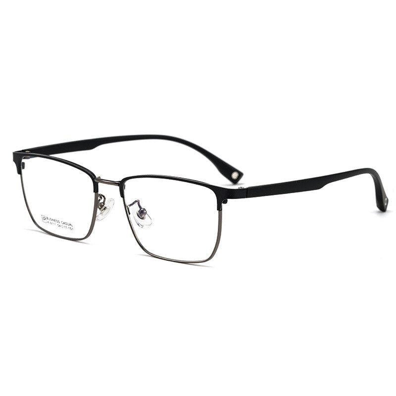 Hotochki Men's Full Rim Square Titanium Alloy Frame Eyeglasses K9111 Full Rim Hotochki