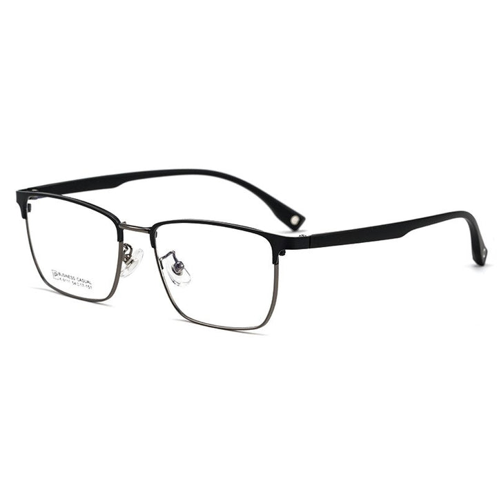 Hotochki Men's Full Rim Square Titanium Alloy Frame Eyeglasses K9111 Full Rim Hotochki