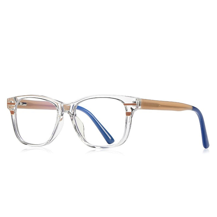 Zirosat Children's Unisex Full Rim Square Tr 90 + Cp Eyeglasses 20211 Full Rim Zirosat C2