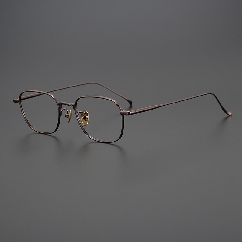 Gatenac Unisex Full Rim Square Titanium Eyeglasses Gxyj997 Full Rim Gatenac Coffee