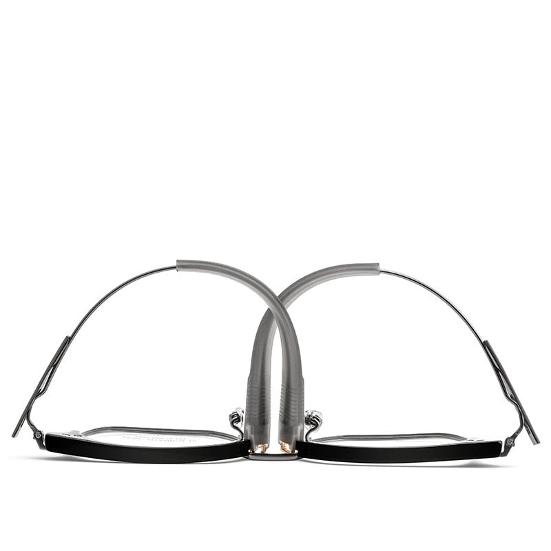 Zirosat Men's Full Rim Square Titanium Acetate Eyeglasses 2083T Full Rim Zirosat