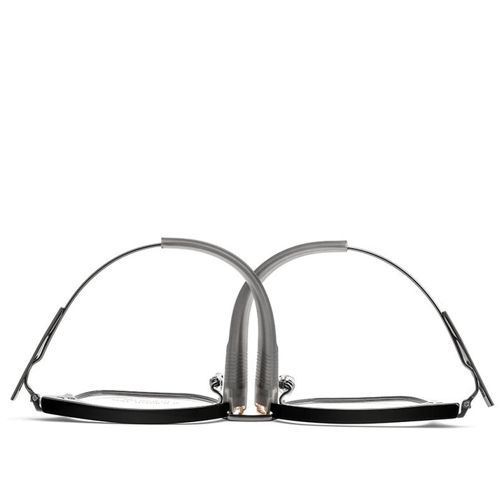 Zirosat Men's Full Rim Square Titanium Acetate Eyeglasses 2083T Full Rim Zirosat