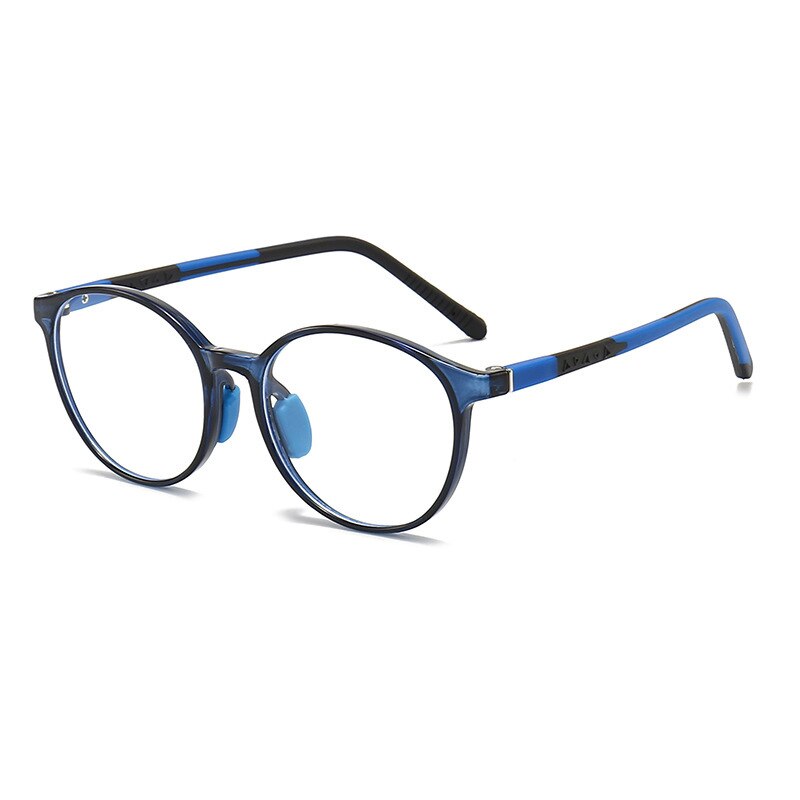 CCspace Unisex Youth Full Rim Round Silicone Eyeglasses 54672 Full Rim CCspace