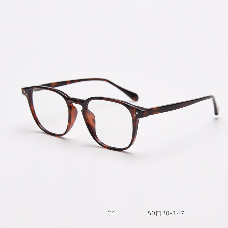 CCspace Unisex Full Rim Square Cat Eye Tr 90 Titanium Eyeglasses 55694 Full Rim CCspace Leopard China