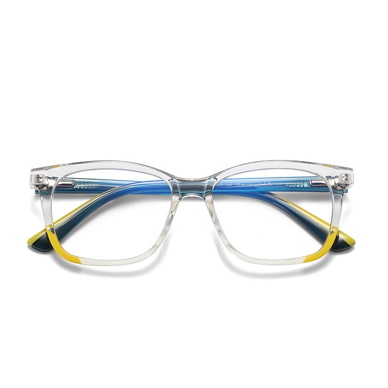 Zirosat Children's Unisex Full Rim Square Tr 90 + Cp Eyeglasses 20206 Full Rim Zirosat