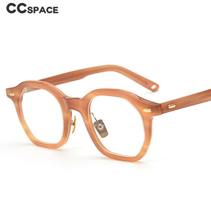 CCspace Unisex Full Rim Irregular Square Acetate Eyeglasses 53311 Full Rim CCspace
