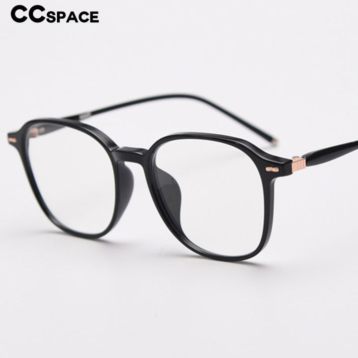 CCspace Unisex Full Rim Square Tr 90 Titanium Eyeglasses 55686 Full Rim CCspace
