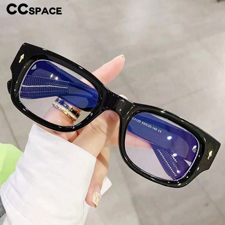CCspace Unisex Full Rim Rectangle Acetate Eyeglasses 55548 Full Rim CCspace