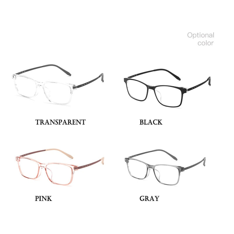 Hotony Unisex Full Rim Square Tr 90 Alloy Eyeglasses 99103T Full Rim Hotony