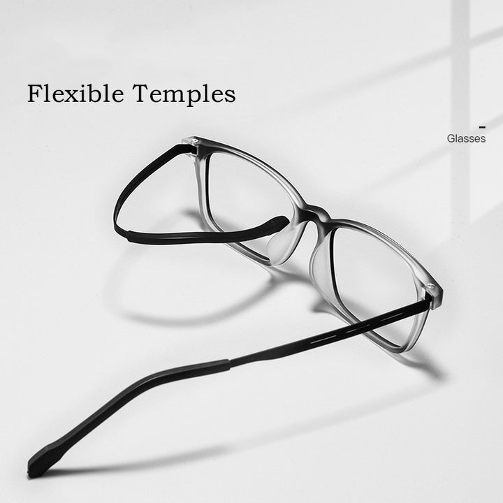 Yimaruili Unisex Full Rim Small Square Tr 90 Rubber Titanium Eyeglasses 9839XP Full Rim Yimaruili Eyeglasses