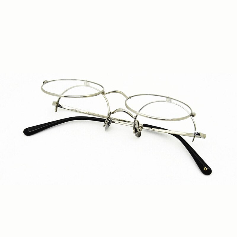 Yujo Unisex Full Rim Oval 45mm Titanium Flip Up Reading Glasses Reading Glasses Yujo