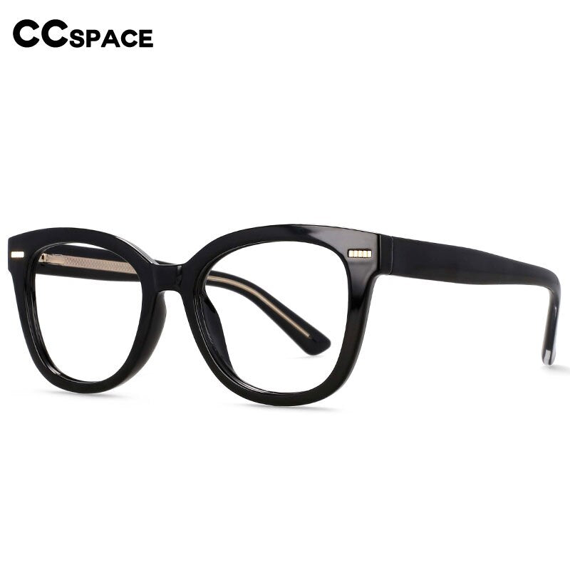 CCspace Unisex Full Rim Square Cat Eye Frame Eyeglasses 54607 Full Rim CCspace