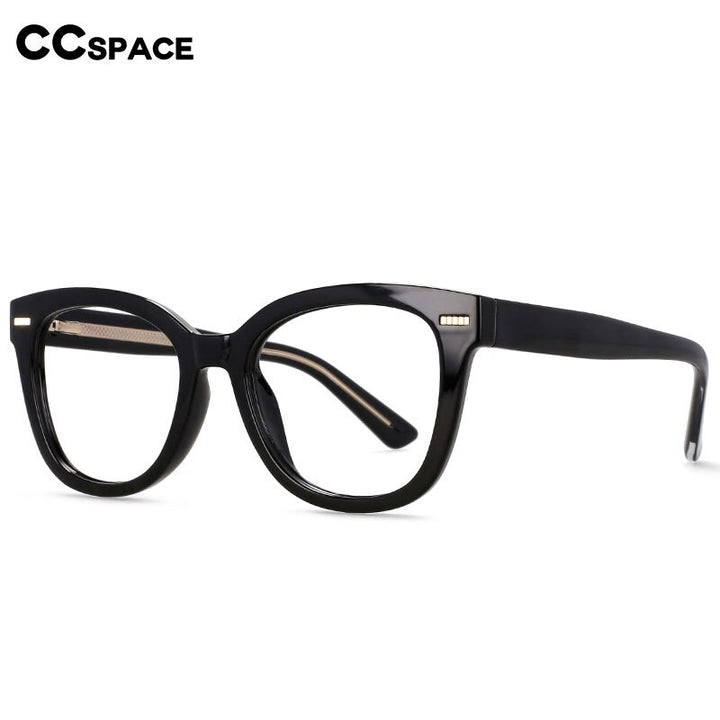 CCspace Unisex Full Rim Square Cat Eye Frame Eyeglasses 54607 Full Rim CCspace