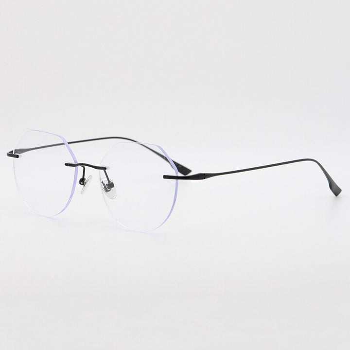 Bclear Unisex Rimless Square Titanium Frame Eyeglasses Myb1135 Rimless Bclear