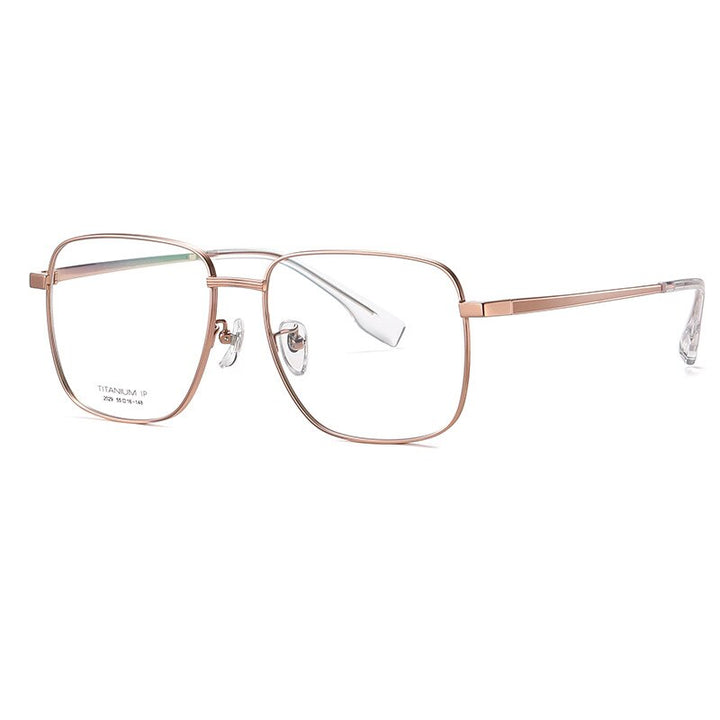 Hotony Women's Full Rim Square Titanium Frame Eyeglasses Yj2029 Full Rim Hotony