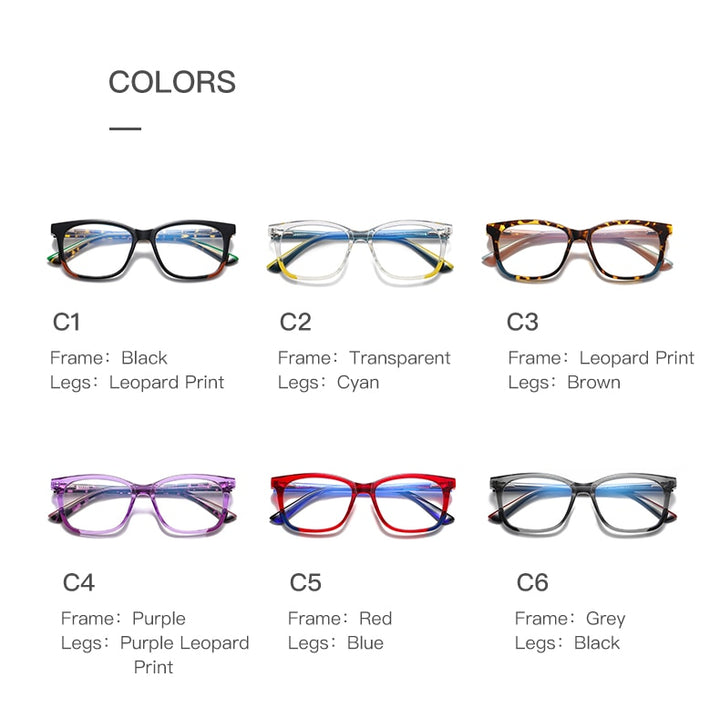 Zirosat Children's Unisex Full Rim Square Tr 90 + Cp Eyeglasses 20206 Full Rim Zirosat