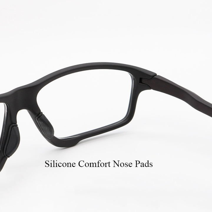 Bclear Unisex Full Rim Irregular Square Tr 90 Titanium Sport Eyeglasses 9231 Full Rim Bclear