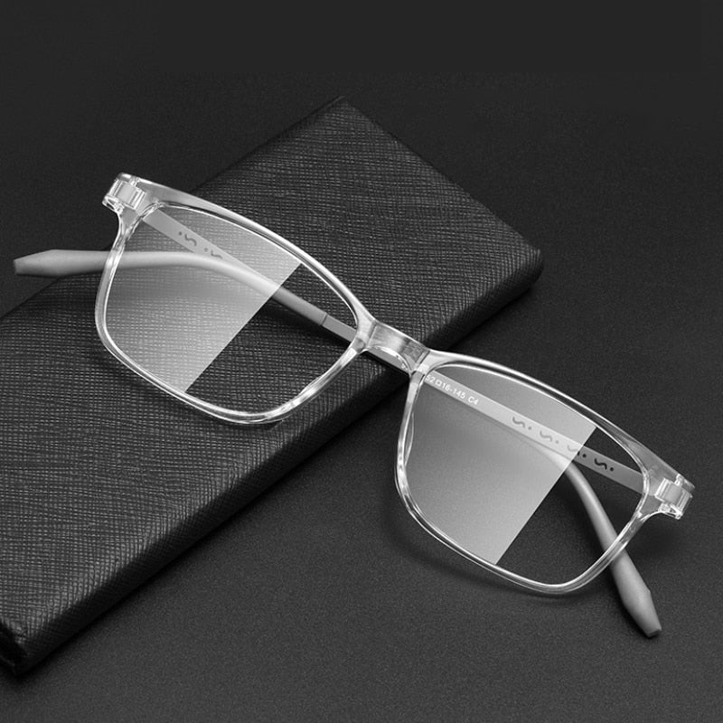 Hotony Unisex Full Rim Square Tr 90 Alloy Eyeglasses 99103T Full Rim Hotony