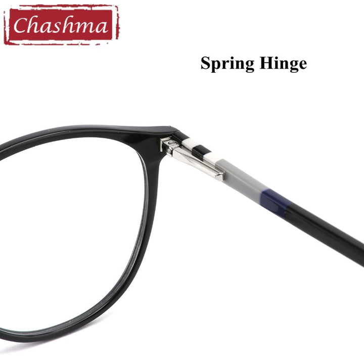 Chashma Ottica Unisex Full Rim Round Sqare Tr 90 Titanium Eyeglasses 8019 Full Rim Chashma Ottica
