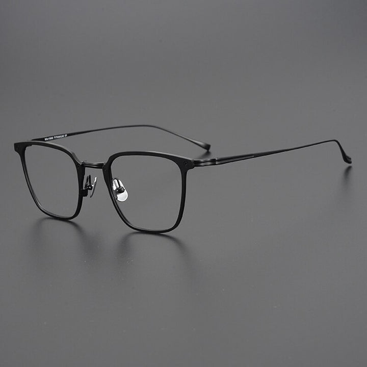 Gatenac Unisex Full Rim Square Titanium Eyeglasses Gxyj965 Full Rim Gatenac