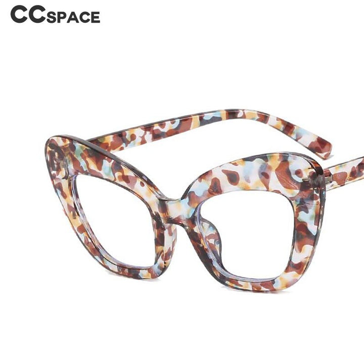 CCspace Women's Full Rim Oversized Cat Eye Acetate Frame Eyeglasses 54531 Full Rim CCspace
