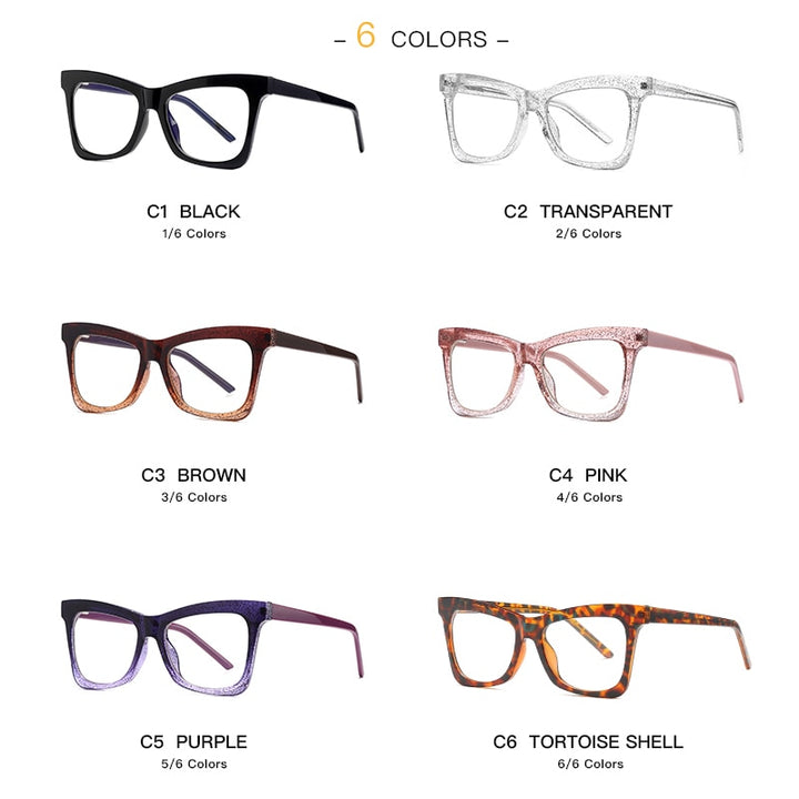 Gmei Women's Full Rim TR 90 Titanium Cat Eye Frame Eyeglasses 2042 Full Rim Gmei Optical