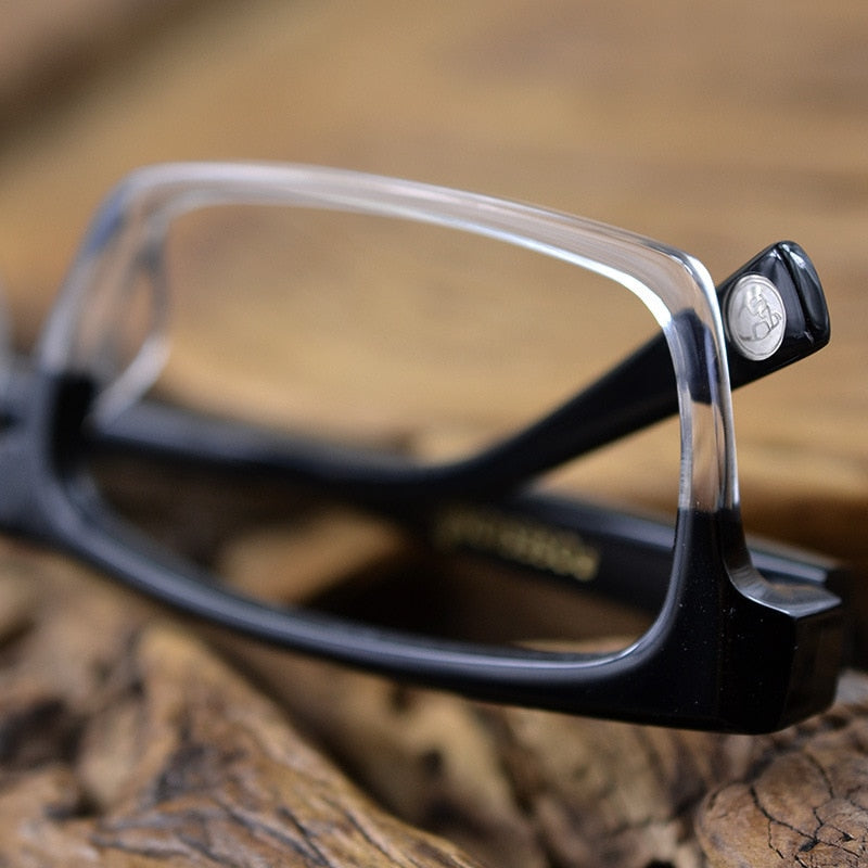 Hdcrafter Men's Full Rim Rectangle Acetate Frame Eyeglasses Ps8005 Full Rim Hdcrafter Eyeglasses