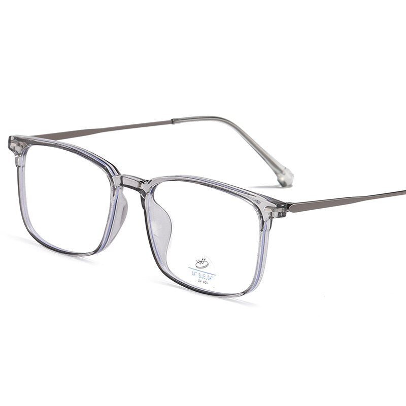 Reven Jate Unisex Full Rim Square Tr 90 Eyeglasses 81250 Full Rim Reven Jate grey