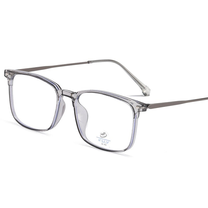 Reven Jate Unisex Full Rim Square Tr 90 Eyeglasses 81250 Full Rim Reven Jate grey