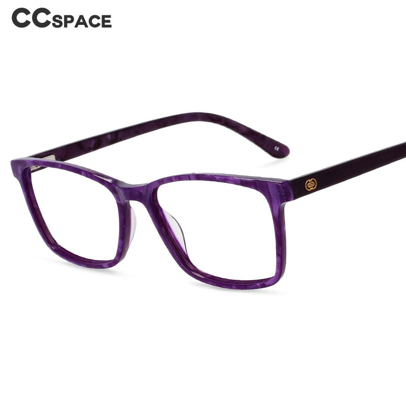 CCspace Men's Full Rim Square Acetate Frame Eyeglasses 54553 Full Rim CCspace