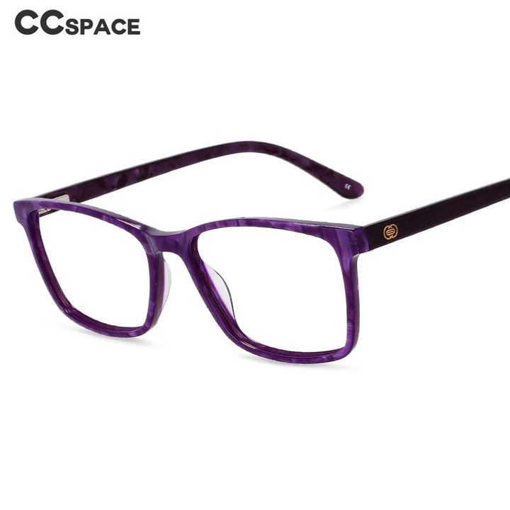 CCspace Men's Full Rim Square Acetate Frame Eyeglasses 54553 Full Rim CCspace