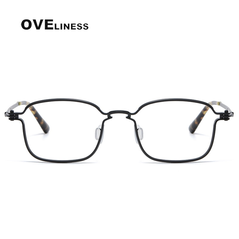 Oveliness Unisex Full Rim Square Titanium Eyeglasses 5898 Full Rim Oveliness