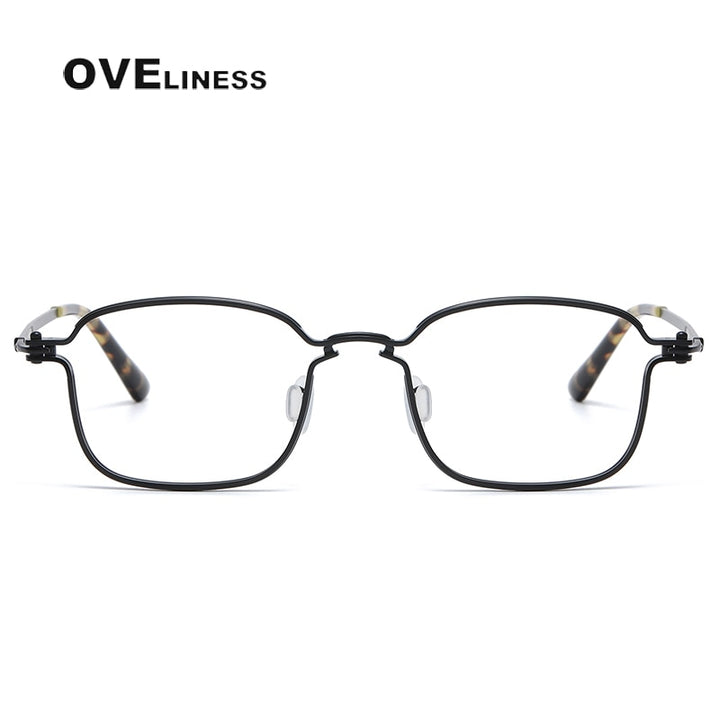 Oveliness Unisex Full Rim Square Titanium Eyeglasses 5898 Full Rim Oveliness