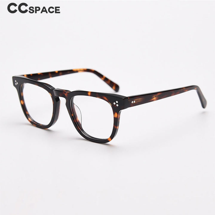 CCspace Unisex Full Rim Square Acetate Eyeglasses 55684 Full Rim CCspace