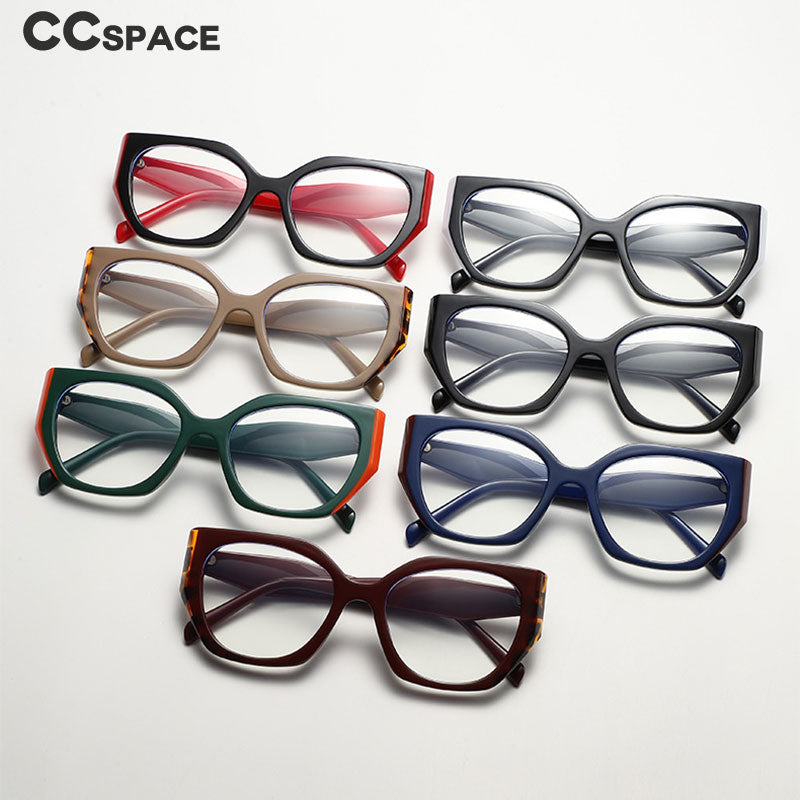 CCspace Unisex Full Rim Square Cat Eye Acetate Eyeglasses 55312 Full Rim CCspace