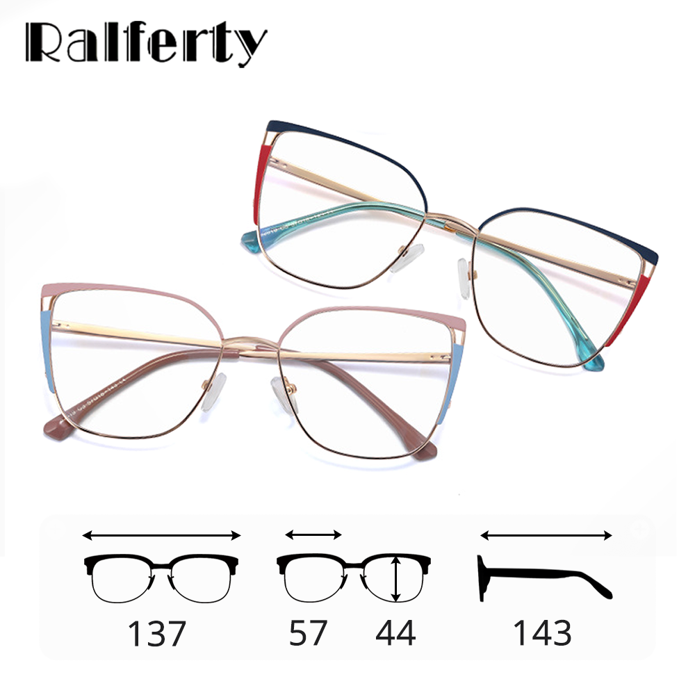 Ralferty Women's Full Rim Square Cat Eye Tr 90 Acetate Eyeglasses F82019 Full Rim Ralferty   