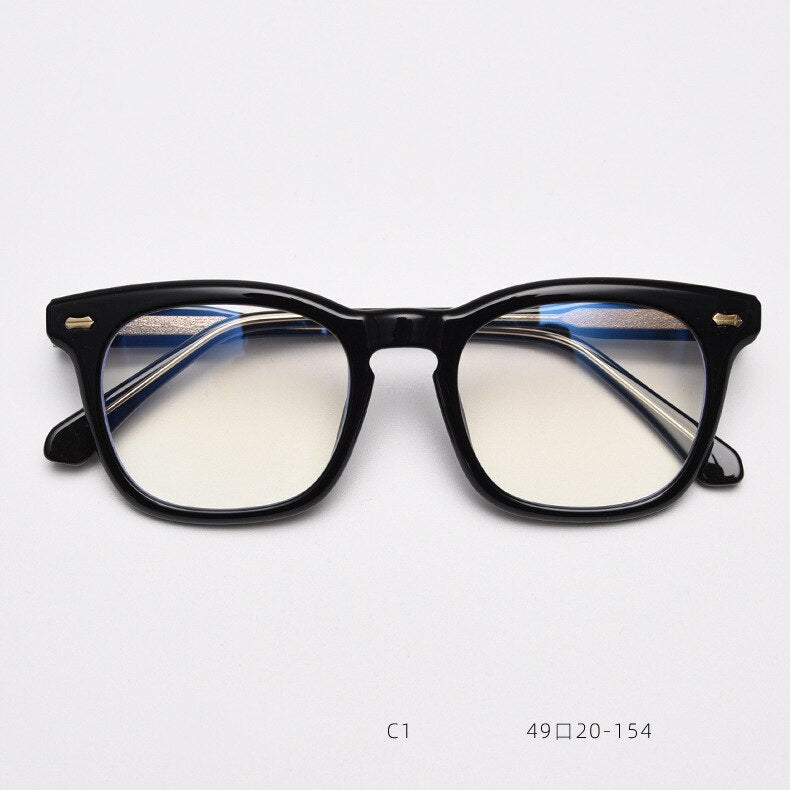 CCspace Unisex Full Rim Square Cat Eye Tr 90 Acetate Eyeglasses 55801 Full Rim CCspace Black China