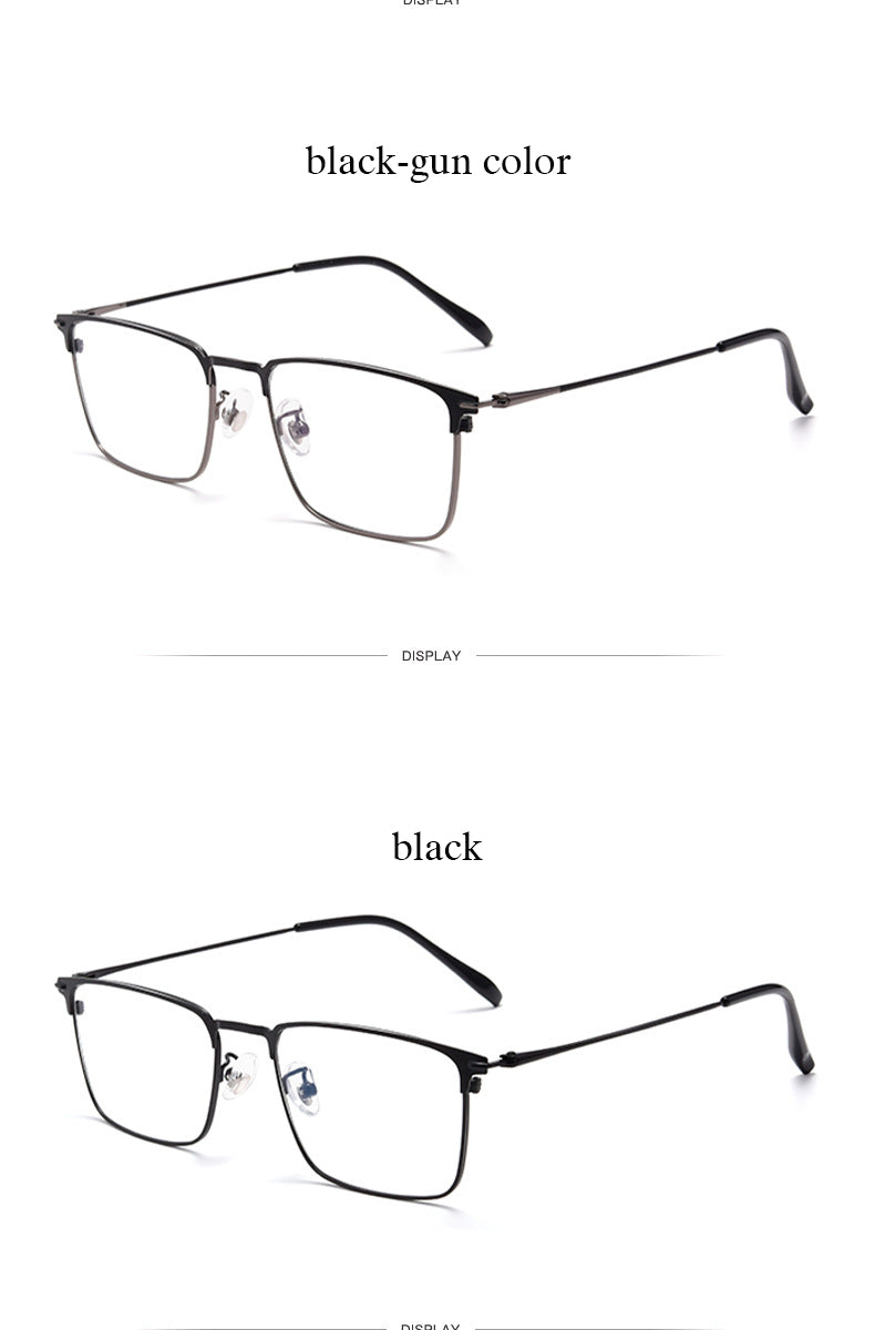 Hotochki Men's Full/Semi Rim SquareTitanium Frame Eyeglasses 0608-0606 Semi Rim Hotochki