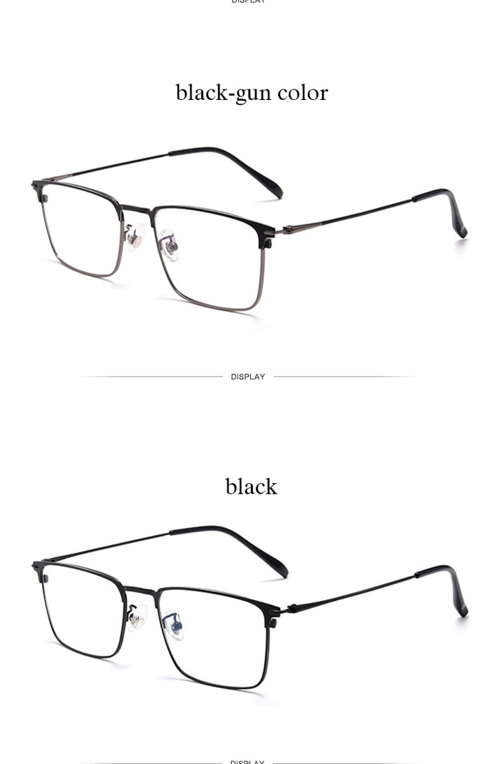 Hotochki Men's Full/Semi Rim SquareTitanium Frame Eyeglasses 0608-0606 Semi Rim Hotochki