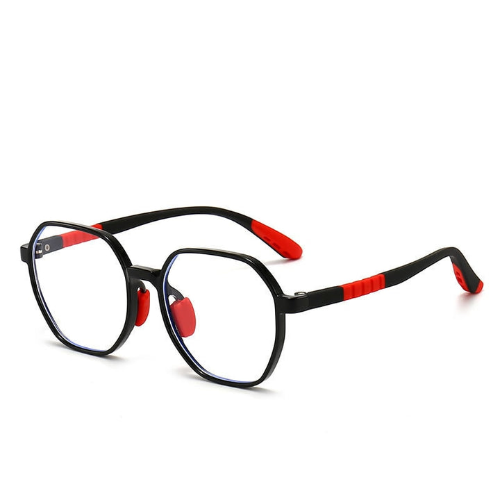 CCspace Unisex Youth Full Rim Polygon Tr 90 Silicone Eyeglasses 54667 Full Rim CCspace