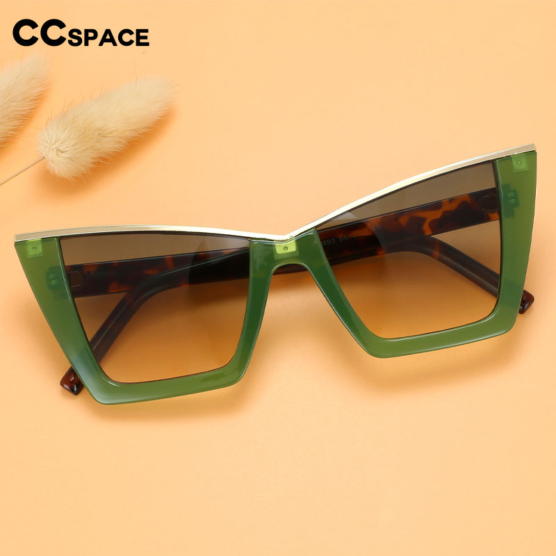 CCSpace Women's Full Rim Square Cat Eye Tr 90 UV400 Sunglasses 56211 Sunglasses CCspace Sunglasses   