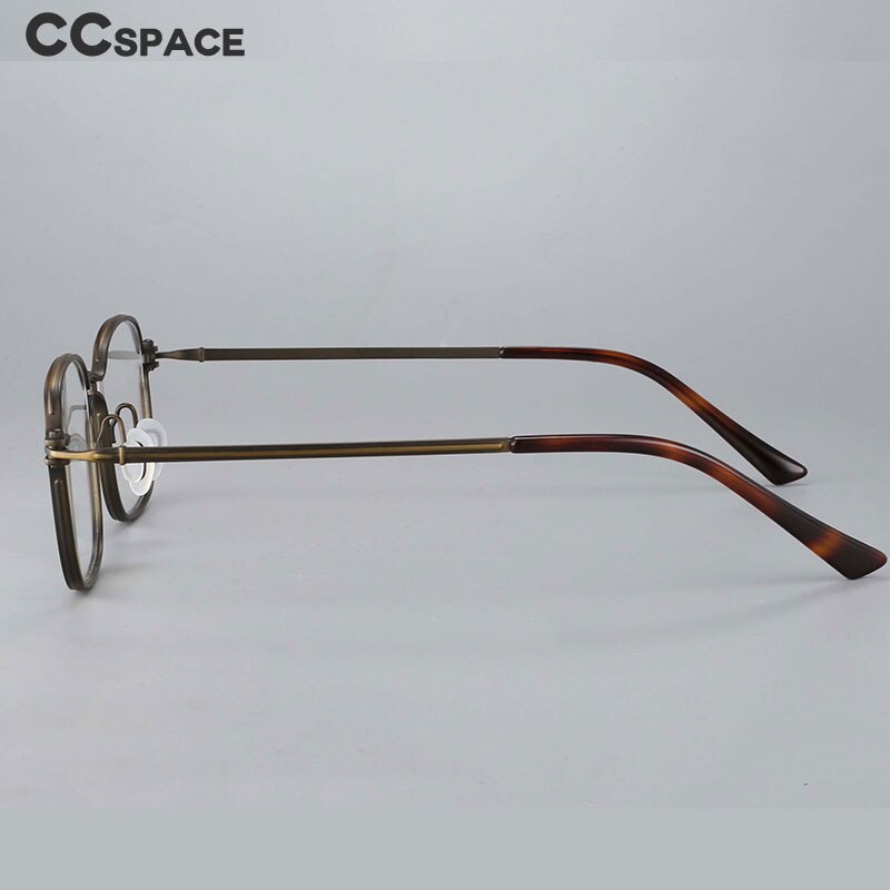 CCspace Unisex Full Rim Square Handcrafted Titanium Eyeglasses 54708 Full Rim CCspace