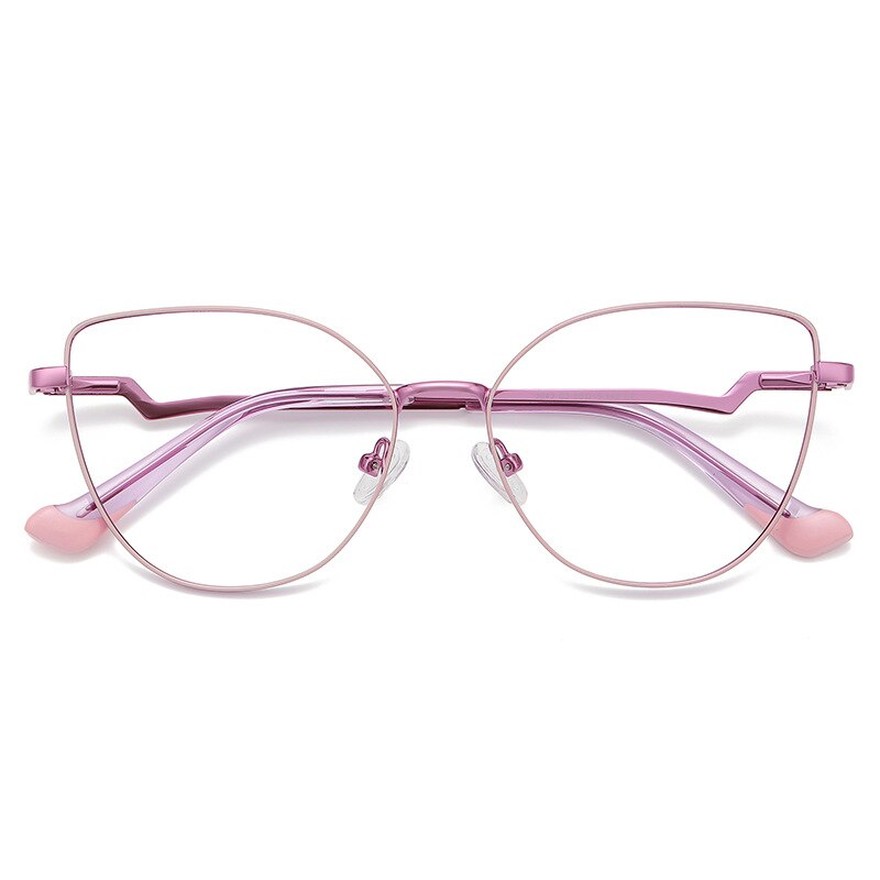 Hotony Unisex Full Rim Cat Eye Alloy Frame Eyeglasses 3043 Full Rim Hotony C3