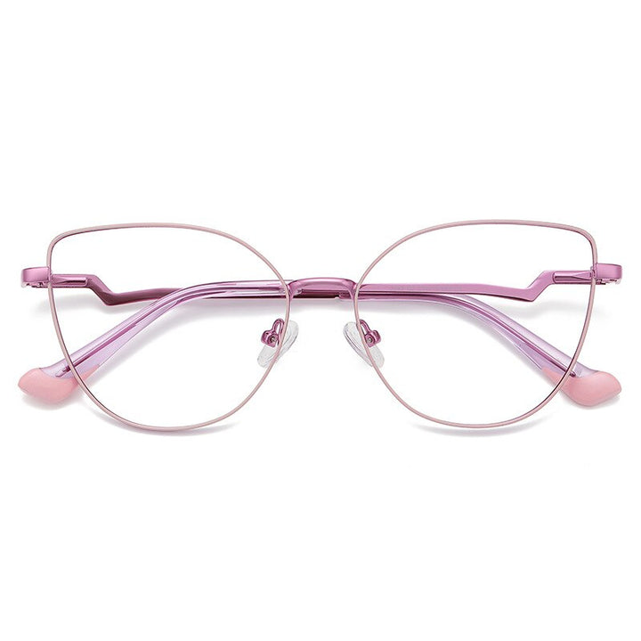 Hotony Unisex Full Rim Cat Eye Alloy Frame Eyeglasses 3043 Full Rim Hotony C3