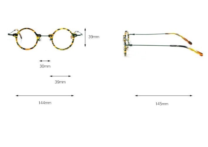 CCspace Women's Full Rim Round Acetate Eyeglasses 55275 Full Rim CCspace