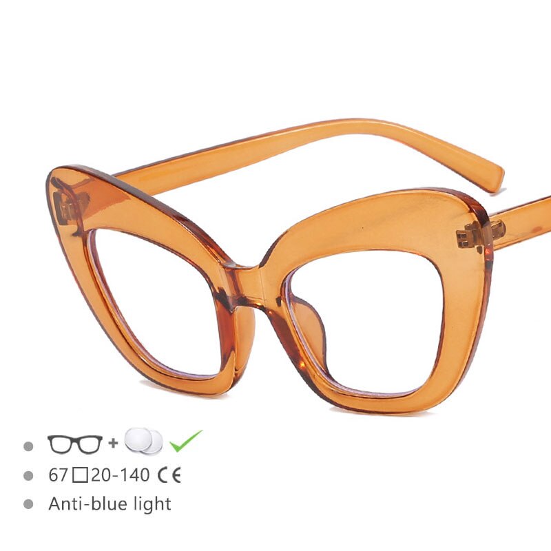CCspace Women's Full Rim Oversized Cat Eye Acetate Frame Eyeglasses 54531 Full Rim CCspace Green China