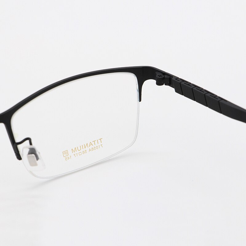 Bclear Unisex Semi Rim Square Titanium Frame Eyeglasses My71056a Semi Rim Bclear